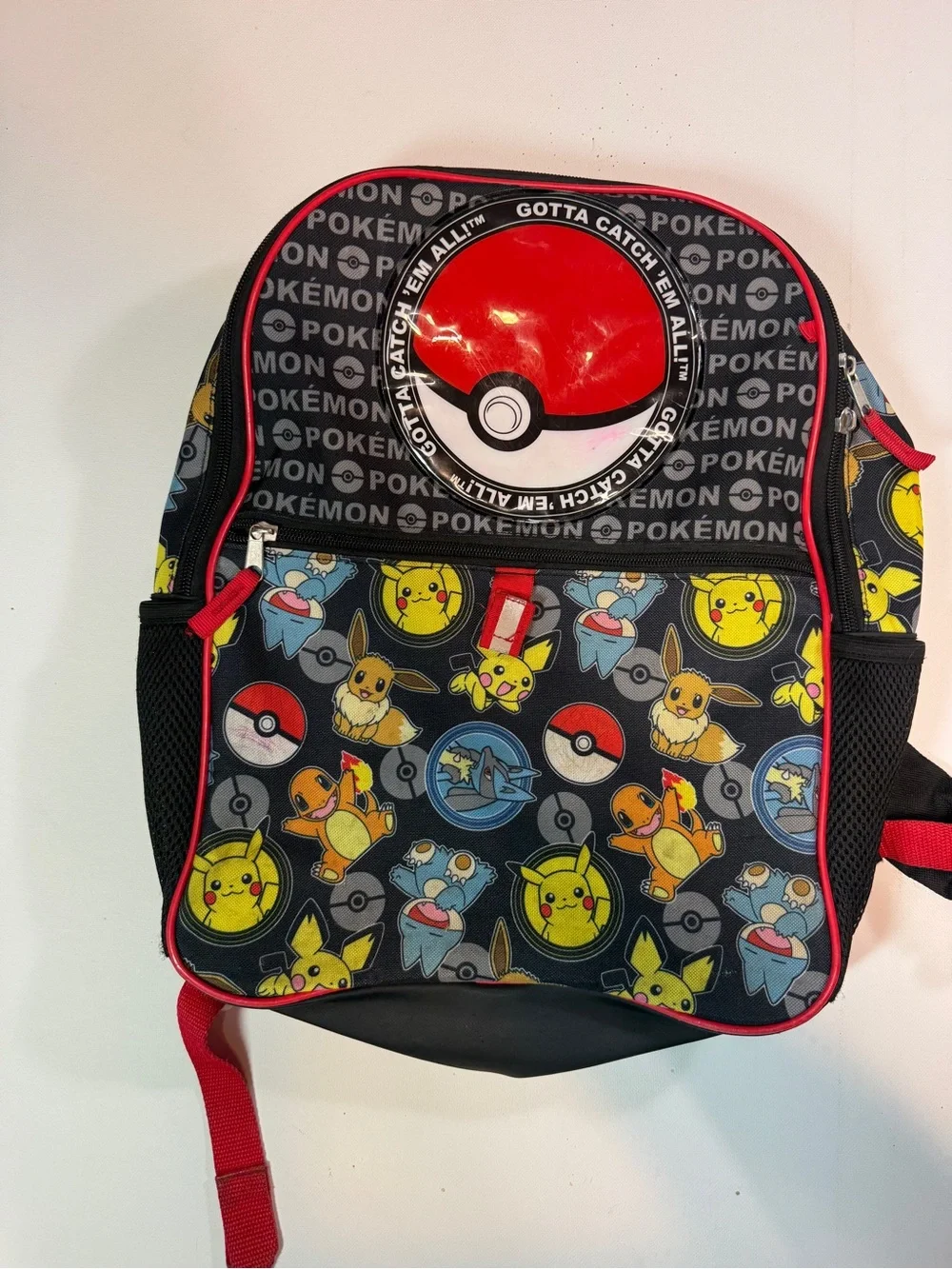 Pokemon Kids Backpack and Pikachu Plush - Yellow, Black, Red